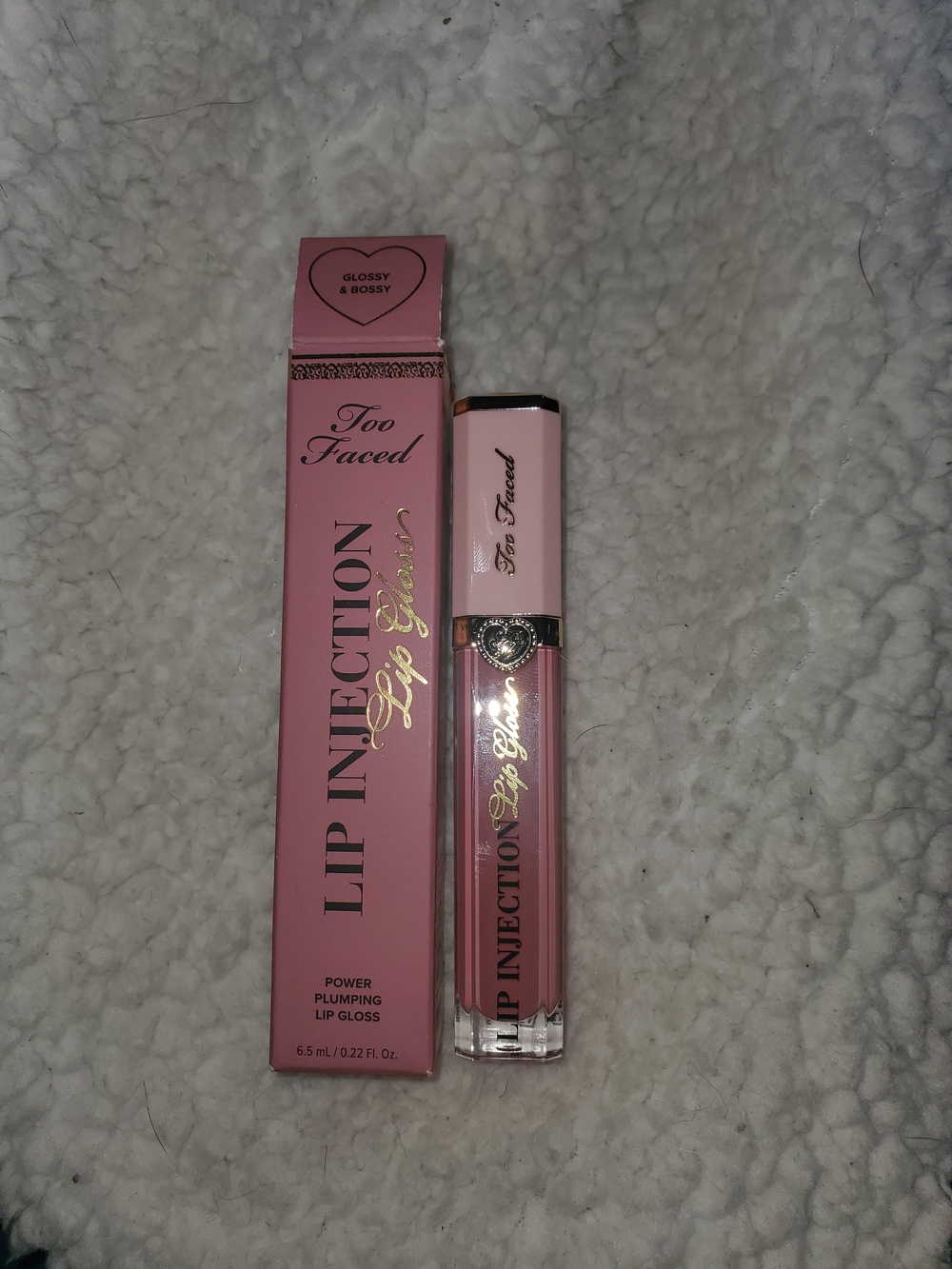 Too Faced Lip Injection Lip Gloss - Soft Pink 'Glossy & Bossy'
